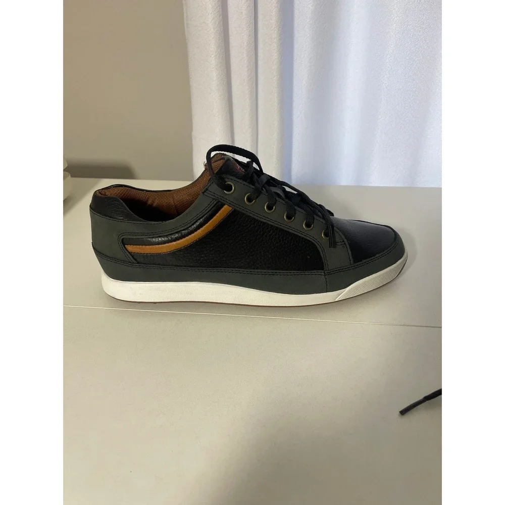 FootJoy Contour Casual Men's Golf Shoes Black Charcoal Leather Spikeless 54363